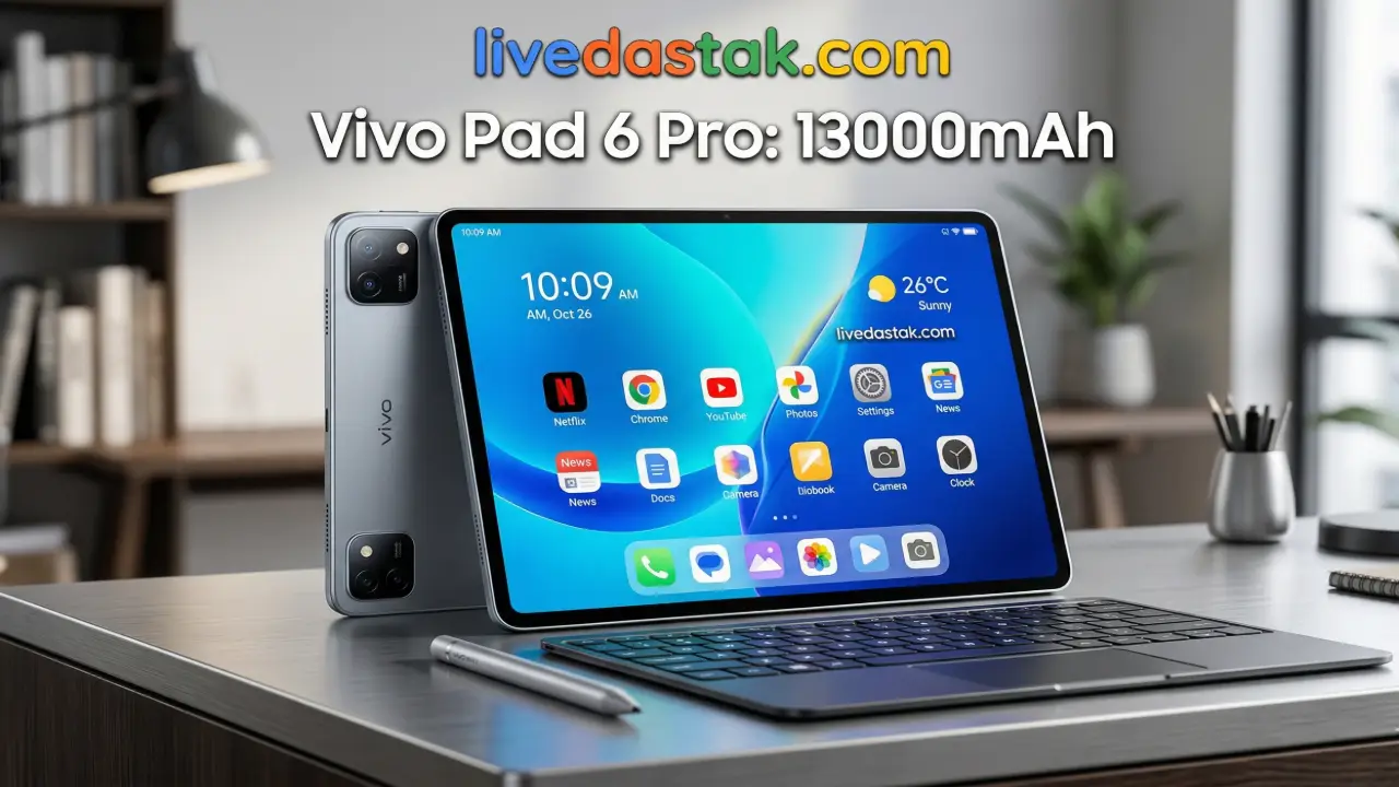 Vivo Pad 6 Pro Review: 13,000mAh बैटरी और 4K डिस्प्ले वाला यह टैबलेट क्या Laptop को रिप्लेस कर पाएगा?