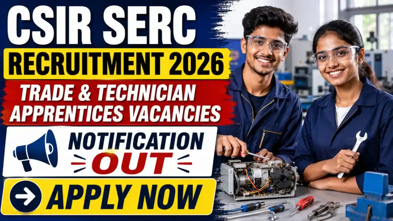 CSIR-SERC भर्ती 2026: ट्रेड और तकनीशियन के 29 पदों पर सीधी भर्ती